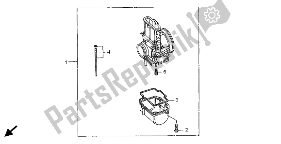 Todas as partes de Kit De Peças Opcionais Do Carburador do Honda CR 125R 2001