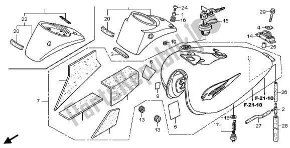 Todas las partes para Depósito De Combustible de Honda VT 750C2B 2011