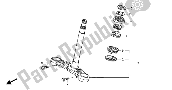 Tutte le parti per il Gambo Dello Sterzo del Honda CBF 250 2006