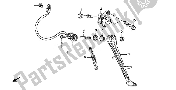 All parts for the Stand of the Honda CBR 1000 RR 2008