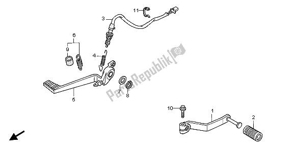 Toutes les pièces pour le Pédale du Honda VFR 800 2003