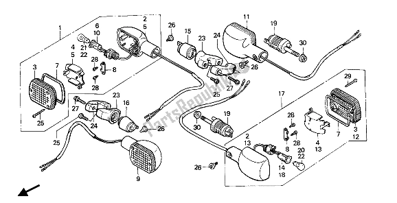 Tutte le parti per il Winker del Honda CMX 450C 1987