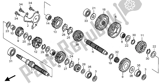 Todas las partes para Transmisión de Honda NT 700 VA 2010