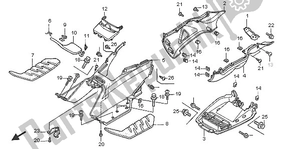 Wszystkie części do Stopnie Pod? Ogowe I Pod Przykryciem Honda FJS 600D 2005