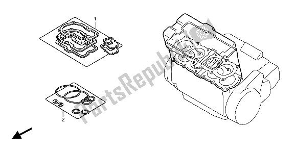 All parts for the Eop-1 Gasket Kit A of the Honda CB 1300A 2007