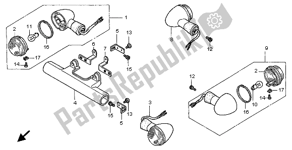 Tutte le parti per il Winker del Honda VT 1100C3 1999