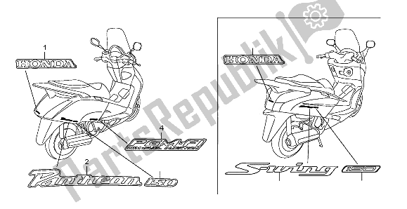 Todas las partes para Marca de Honda FES 125 2006