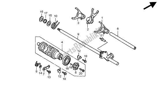 Todas las partes para Tambor De Cambio De Marchas de Honda CB 600F2 Hornet 2002