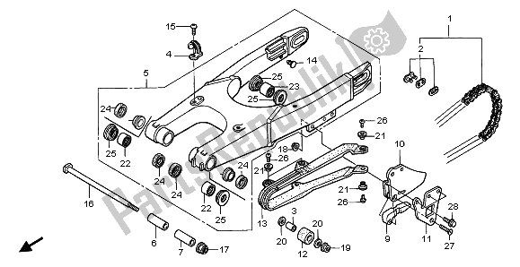 Todas las partes para Basculante de Honda CR 80R SW 1997