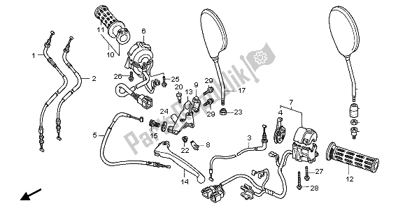 Toutes les pièces pour le Interrupteur Et Câble du Honda CB 500 1995