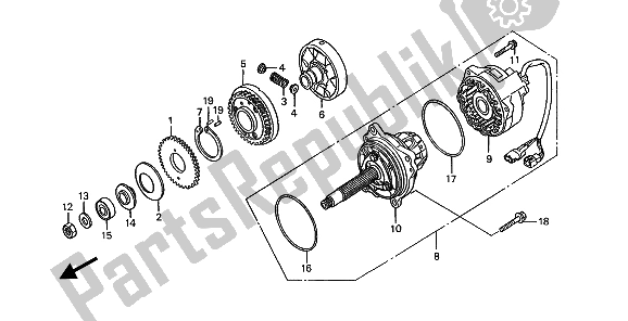 Alle onderdelen voor de Generator van de Honda ST 1100 1994