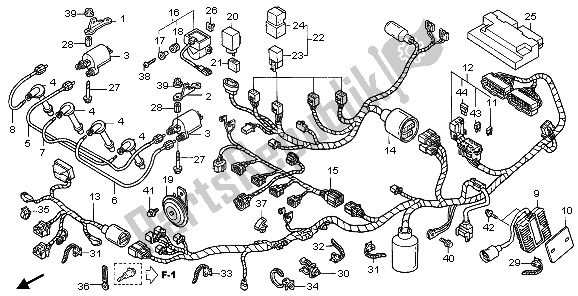 All parts for the Wire Harness of the Honda CBR 1100 XX 2007