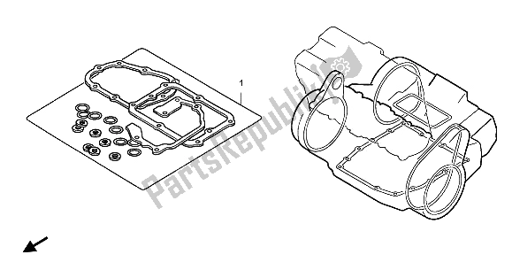 All parts for the Eop-2 Gasket Kit B of the Honda CBR 1100 XX 2002