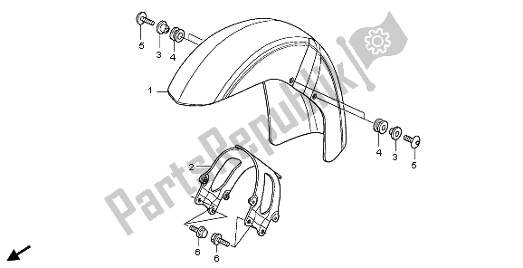 Todas las partes para Guardabarros Delantero de Honda VT 750C 2009