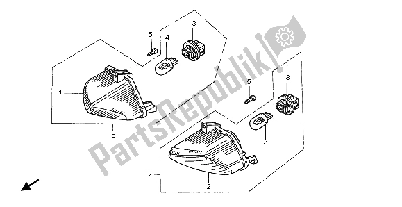 Toutes les pièces pour le Clignotant du Honda VFR 800A 2003