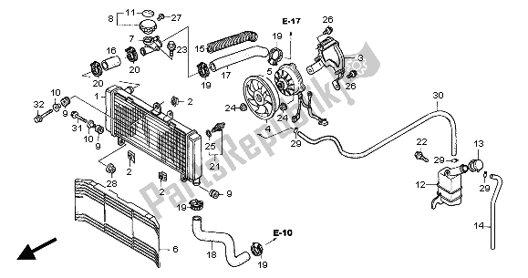 Tutte le parti per il Termosifone del Honda CBF 600 NA 2004