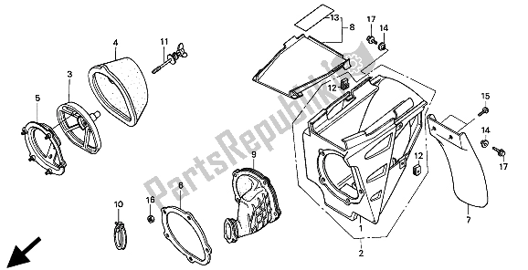 Todas as partes de Filtro De Ar do Honda CR 250R 1994