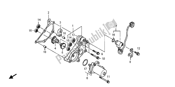 All parts for the Reduction Gear of the Honda NC 700 XD 2013