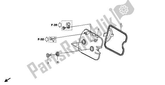 Todas las partes para Cubierta De Tapa De Cilindro de Honda NSS 250S 2008