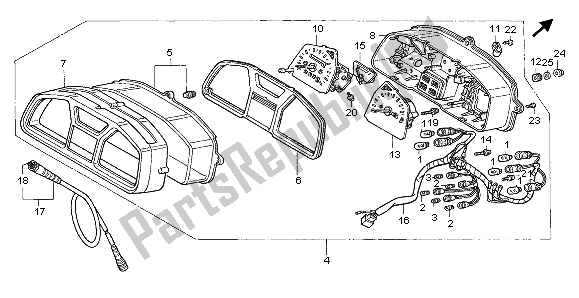 All parts for the Meter (mph) of the Honda XL 600V Transalp 1999