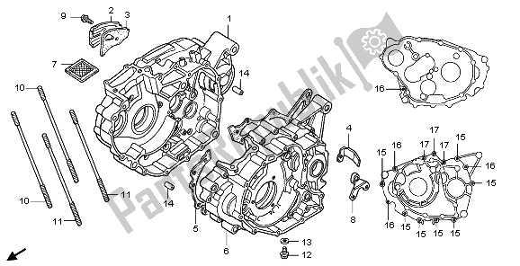 All parts for the Crankcase of the Honda TRX 300 EX Sportrax 2003