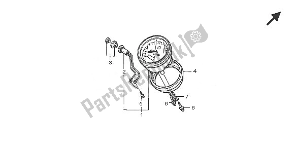 Alle onderdelen voor de Meter (kmh) van de Honda VT 750C 2005