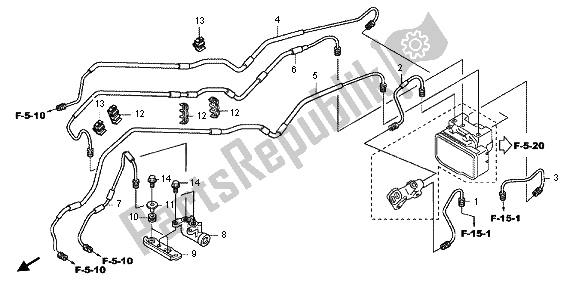 All parts for the Brake Pipe of the Honda CBR 250 RA 2013