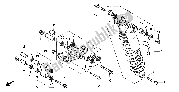 Tutte le parti per il Cuscino Posteriore del Honda XL 650V Transalp 2003