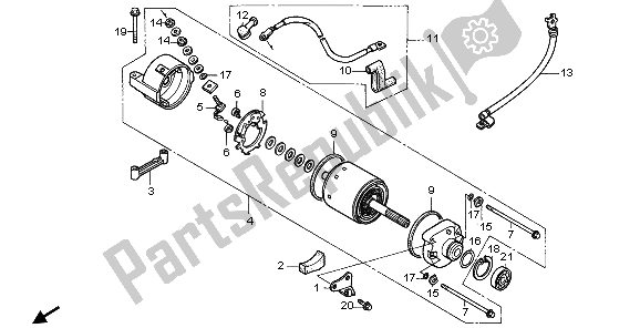 All parts for the Starting Motor of the Honda NX 650 1995