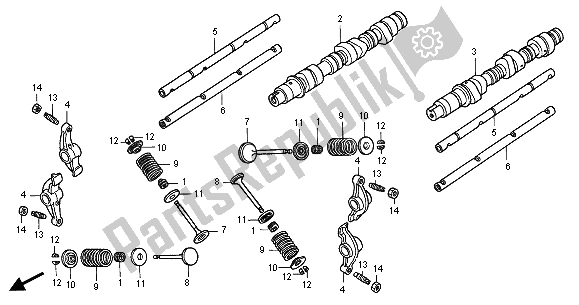 All parts for the Camshaft & Valve of the Honda GL 1500C 2001