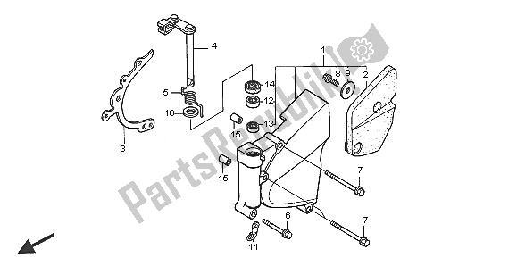 Todas as partes de Tampa Traseira Esquerda Do Cárter do Honda XL 1000V 2005