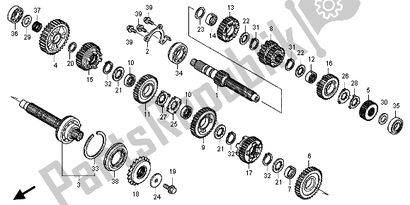 All parts for the Transmission of the Honda CBR 1000 RR 2013