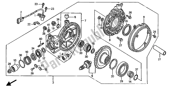 Todas las partes para Engranaje Conducido Final de Honda ST 1100A 1994