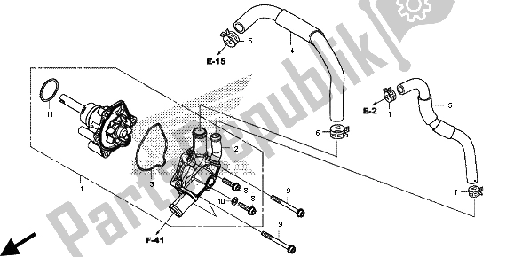 Tutte le parti per il Pompa Dell'acqua del Honda CB 500 FA 2013