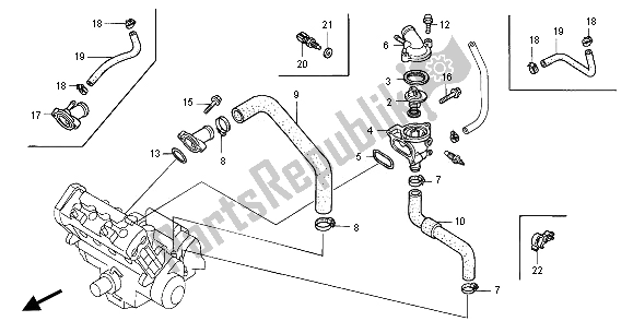 Wszystkie części do Termostat Honda CBR 600F 2001