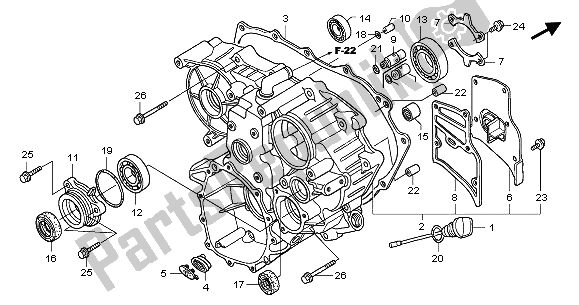 Wszystkie części do Tylna Obudowa Honda GL 1800A 2003