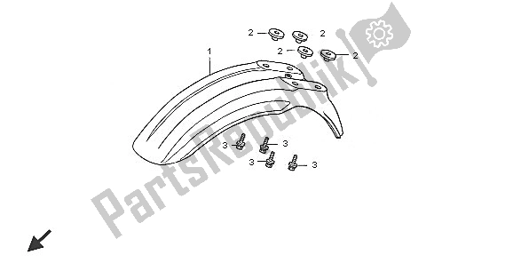 Tutte le parti per il Parafango Anteriore del Honda CR 85 RB LW 2005