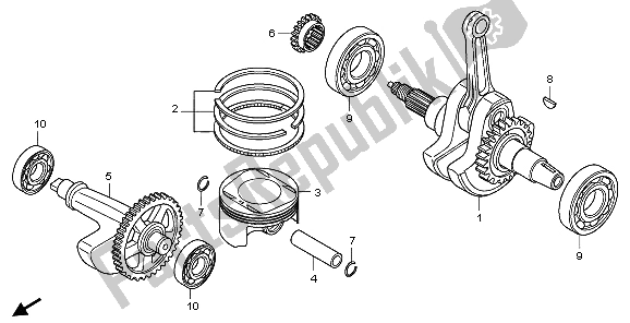 Tutte le parti per il Albero Motore E Pistone del Honda TRX 700 XX 2009