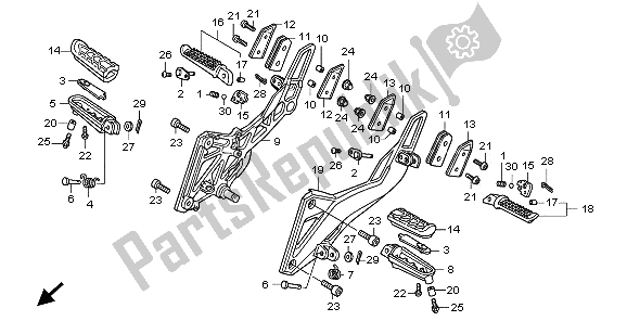 Alle onderdelen voor de Stap van de Honda CB 600F3A Hornet 2009