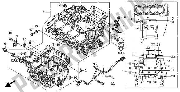 Tutte le parti per il Carter del Honda CB 600F Hornet 2008