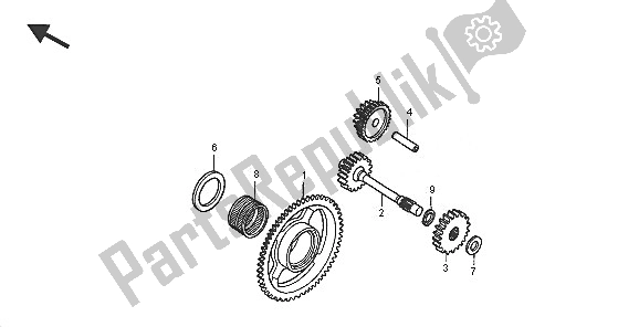 Tutte le parti per il Marcia Di Partenza del Honda TRX 500 FA Fourtrax Foreman 2005