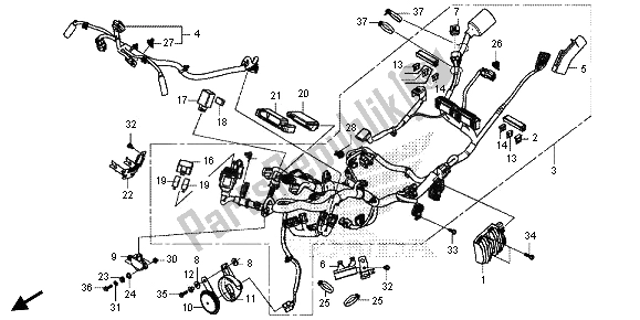 All parts for the Wire Harness of the Honda CBR 500R 2013