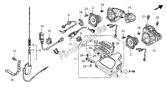 Wszystkie części do Radio Honda GL 1800A 2002