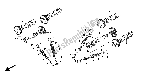 Todas las partes para árbol De Levas Y Válvula de Honda ST 1100 2000