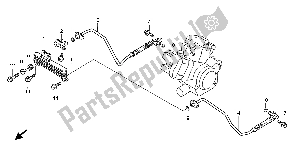 Tutte le parti per il Radiatore Dell'olio del Honda VTR 1000F 1999