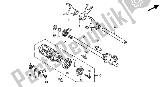Tutte le parti per il Tamburo Del Cambio del Honda CBF 500A 2008