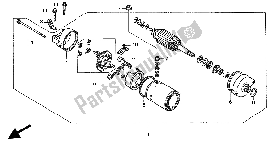 Tutte le parti per il Motore Di Avviamento del Honda CBR 900 RR 1999