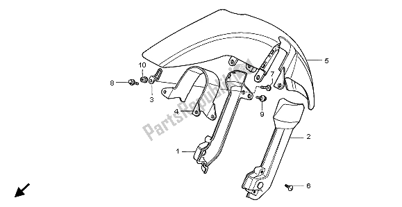 Todas las partes para Guardabarros Delantero de Honda XRV 750 Africa Twin 1998