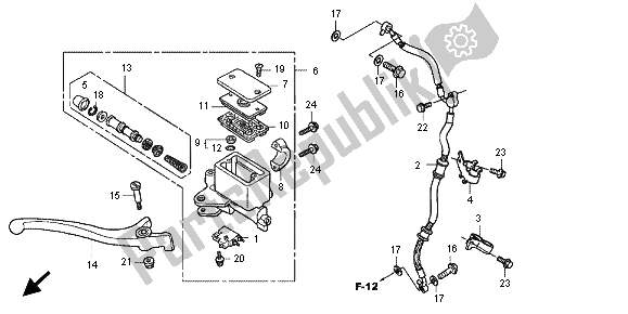 Tutte le parti per il Fr. Pompa Freno del Honda SH 150 2012