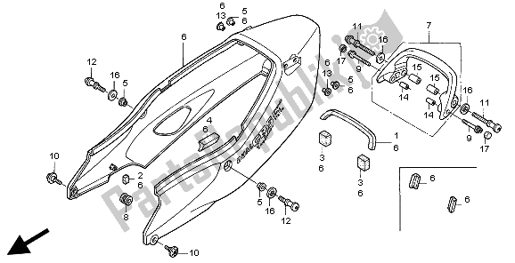 Toutes les pièces pour le Capot Arrière du Honda CBR 1100 XX 1998